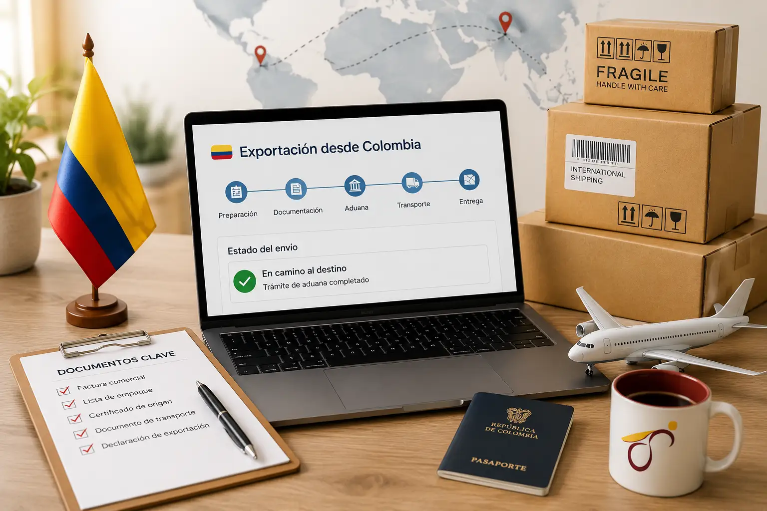 Guía de Aduanas para Principiantes: Cómo Exportar desde Colombia sin Errores [2026]